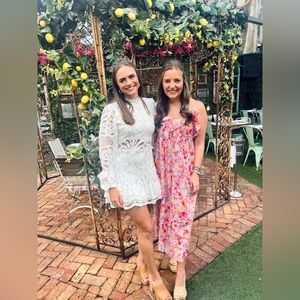 White Lace Long Sleeve Dress